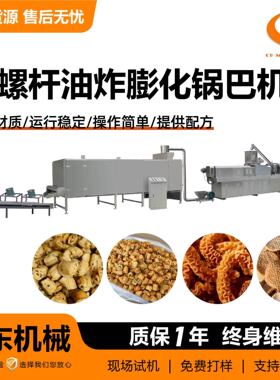 双螺杆油炸膨化锅巴机械 锅巴苦荞片加工机械  麦香鸡块生产线