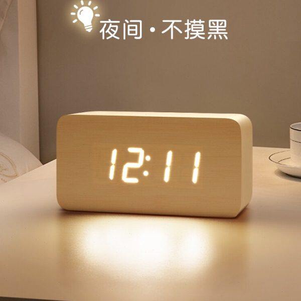闹钟学生专用电子时钟床头钟表智能带夜光儿童小型米你静音男女孩