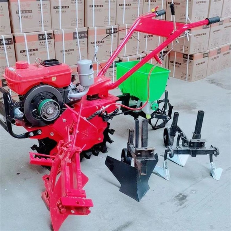 履带式耕地机翻地汽油柴油链轨微耕机山地开沟起陇施肥播种犁地机