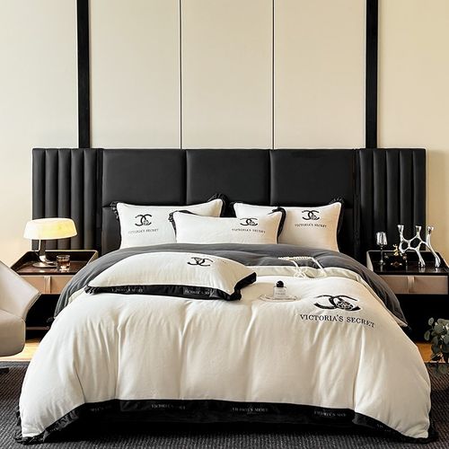 轻奢牛奶绒四件套2024新款珊瑚绒床笠款双面加绒法兰绒床上用品冬