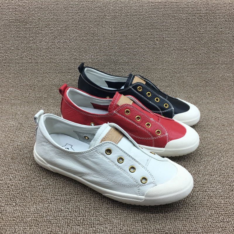 2023新款断码处理真皮女鞋韩版时尚一脚蹬软皮学生透气小白鞋单鞋