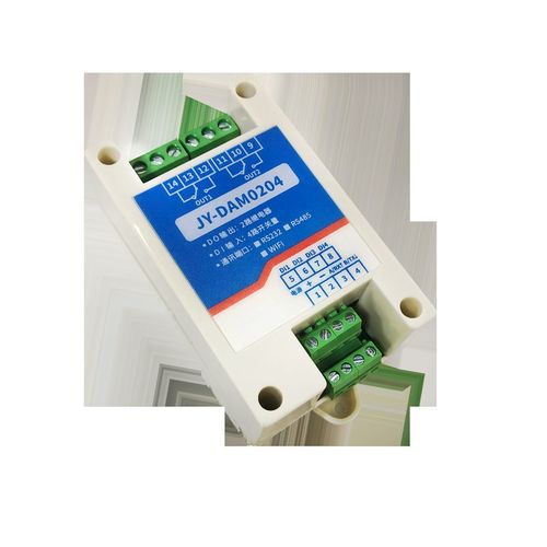 DAM0204Modbus-RTU4路开关量采集2继电器输出控制模块口罩机控制