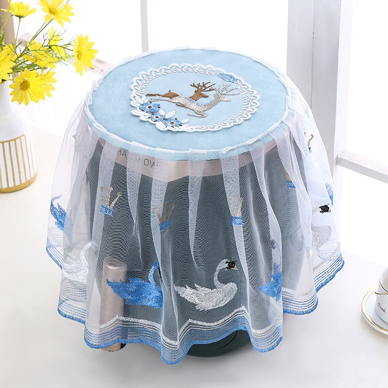 空气炸锅罩防尘套通用厨房小电器盖布罩刺绣蕾丝家用电饭煲盖巾罩