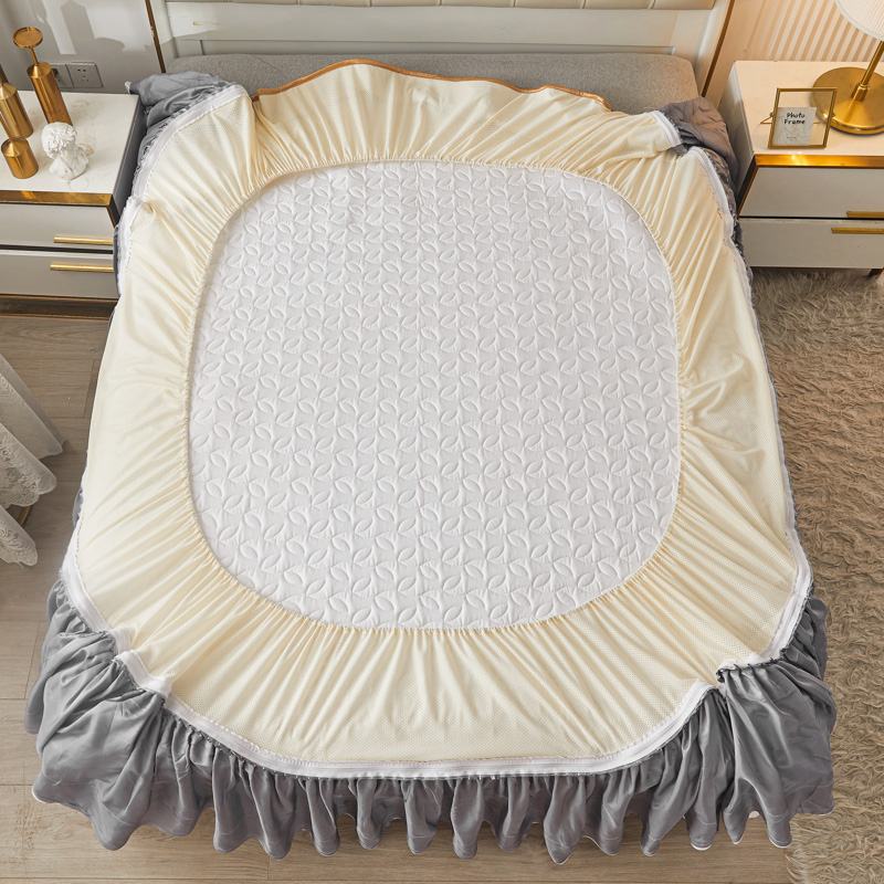 夏季乳胶凉席三件套床裙床笠式二合一可拆卸床罩空调席软席可机洗