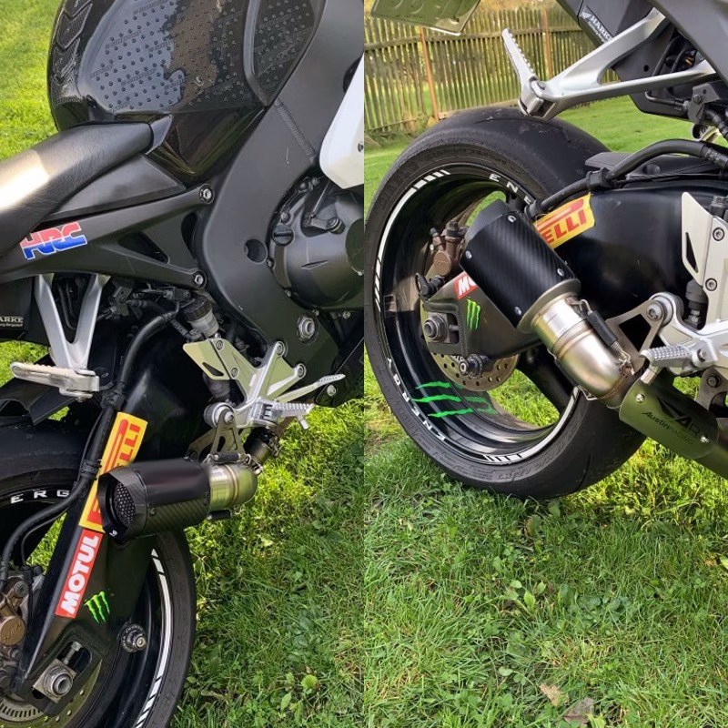 摩托车改装排气管08-12年CBR1000不锈钢中段直排烟筒炸街排气通用