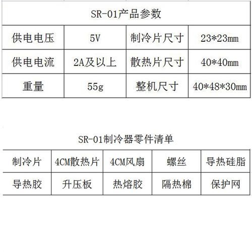 SR-01 DIY手机散热器制冷器半导体制冷片静音平板降温神器5V40*40