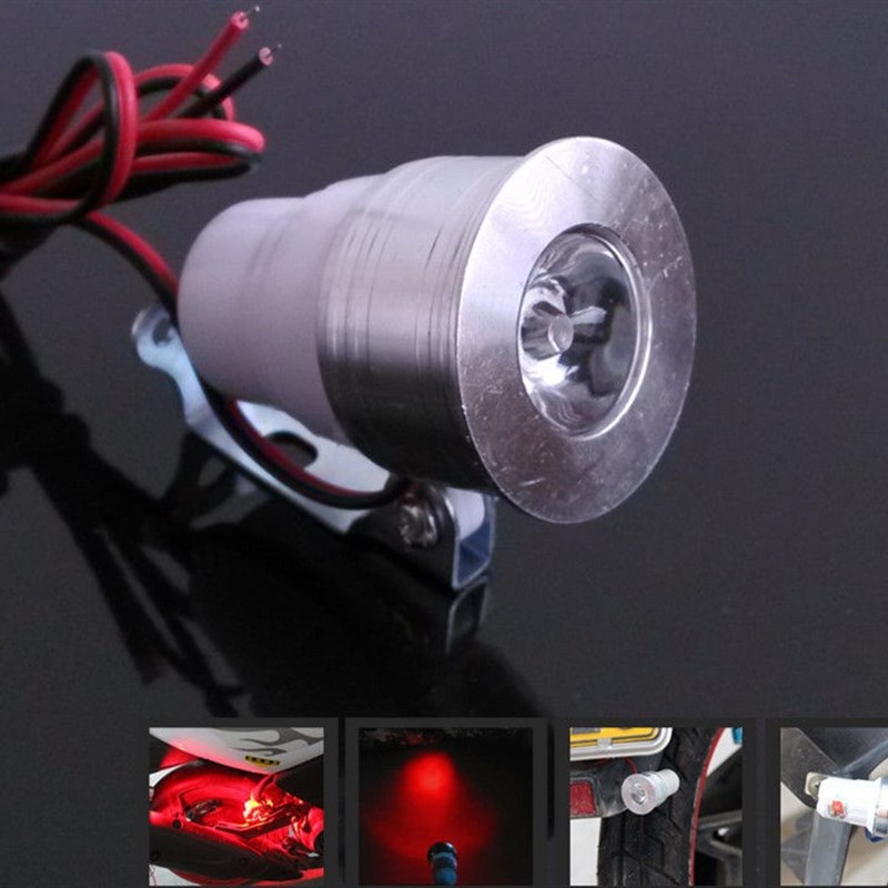 摩托车灯高亮地盘射灯led刹车灯鬼火改装摩托车爆闪彩灯后尾灯