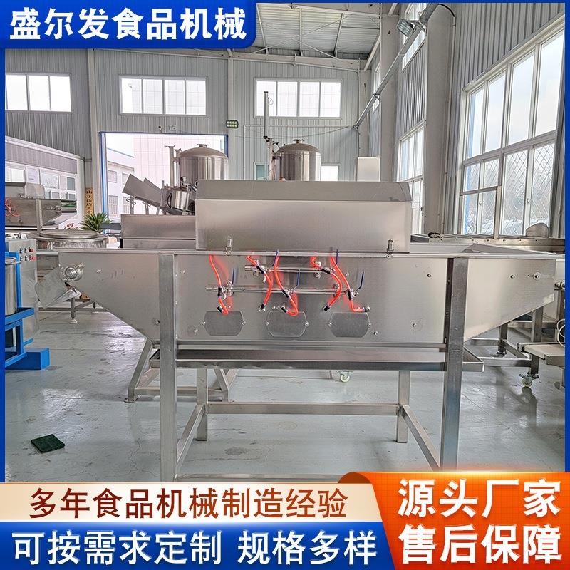 虾仁增重保鲜机器龙虾尾刀鱼段虾仁挂冰机隧道式单冻裹冰机