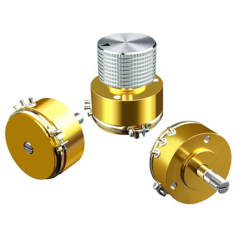 电位计多圈360度转带旋钮帽精密可调1k 2k 3k 5k开关变阻器感测器