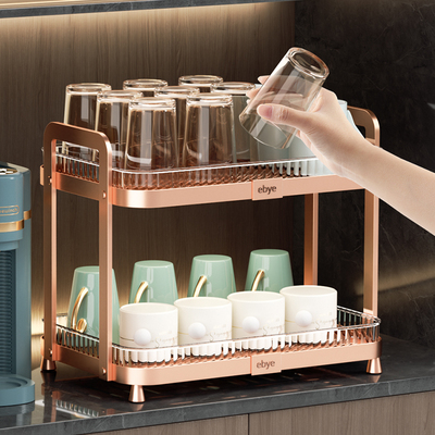 杯子置物架收纳厨房客厅桌面餐桌台面多层高端家用放水杯茶杯架子