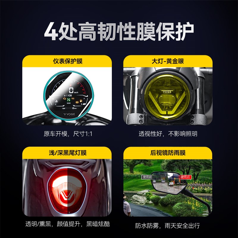 适用25款无极CU625仪表显示屏贴纸TPU透明保护贴膜摩托车改装配件