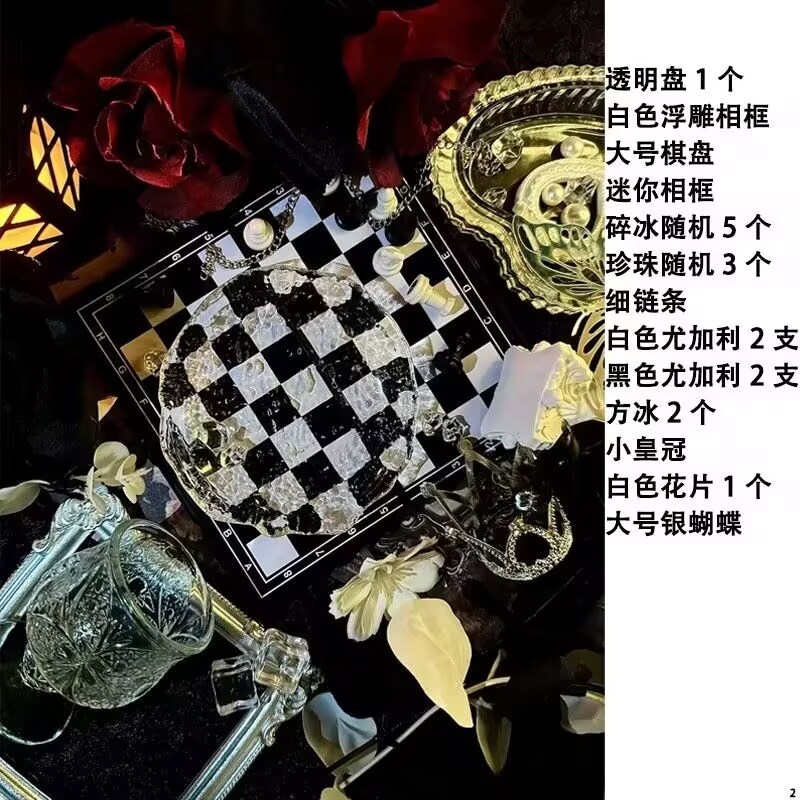 古风拍照谷美哥特玫瑰套装周边摆拍玩具摆件背景全套道具