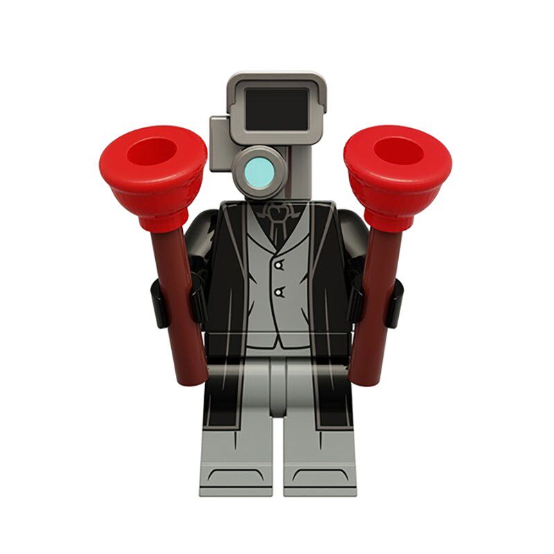 中国积木马桶人vs监控人人仔泰坦音箱人和电视人手办拼装积木玩具