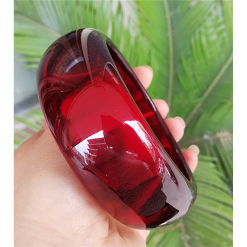 天然加宽琥珀蜜蜡血珀手镯本命年轮胎手镯送礼带