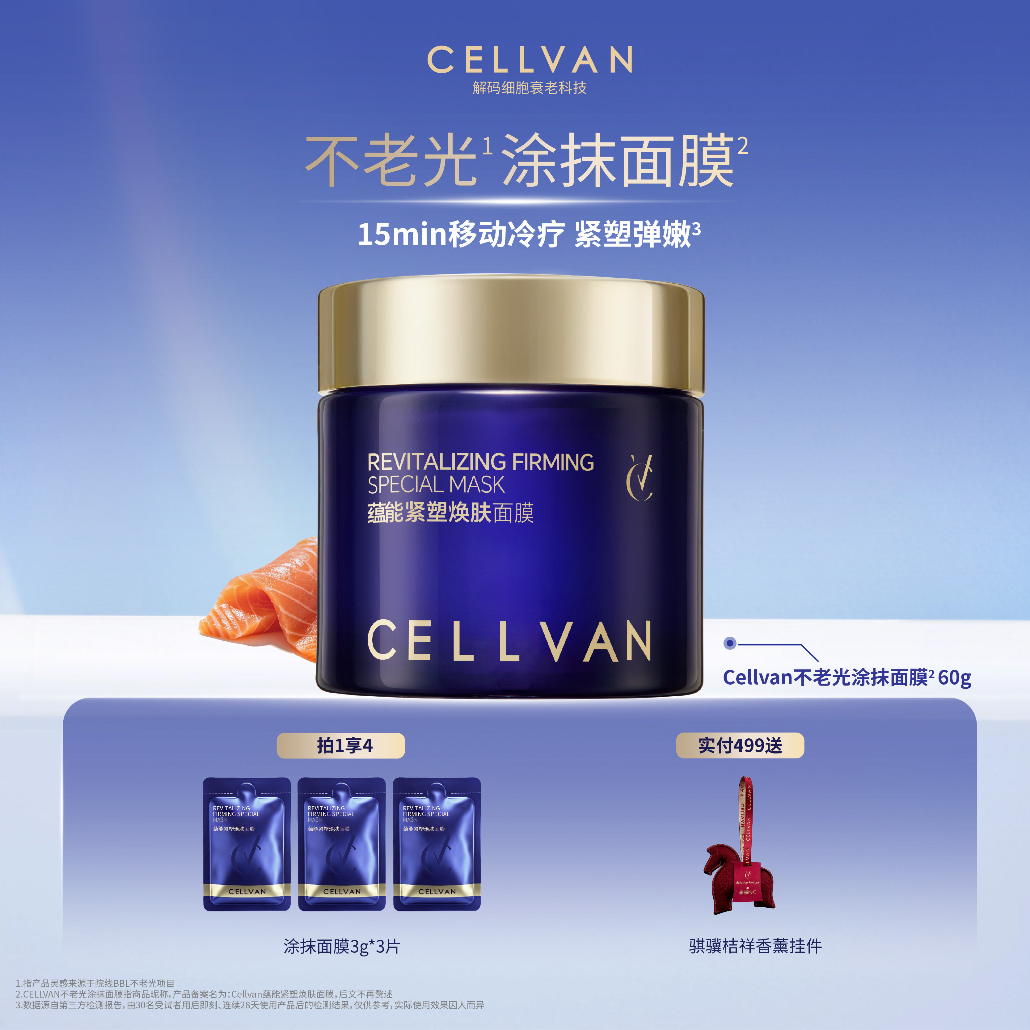 【夏季清凉节】Cellvan紧塑速修面膜60g紧致抗皱冷疗涂抹面膜