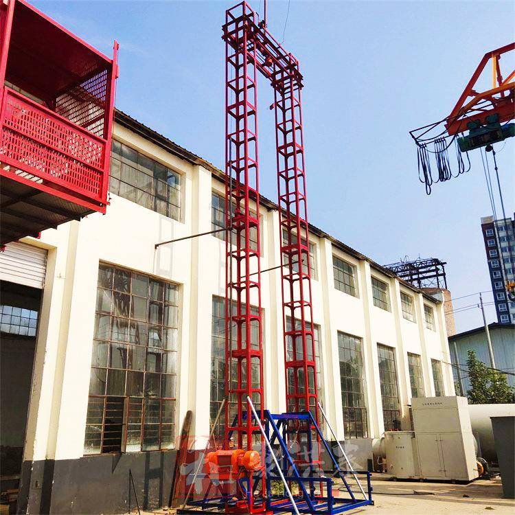 建筑工地双柱单笼物料提升机SSE160型垂直物料机上料提升机货梯