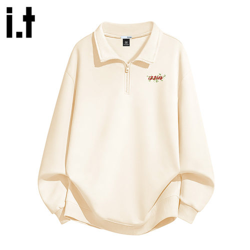 itizzue半拉链立领卫衣男