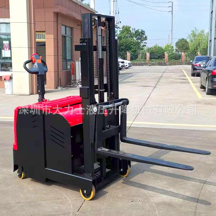 1吨平衡重式全电动堆高车配重式电动叉车无支腿步行式堆垛车