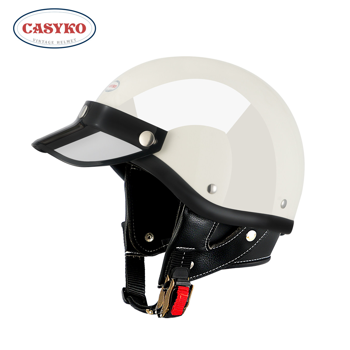 CASYKO复古头盔摩托车冬季巡航