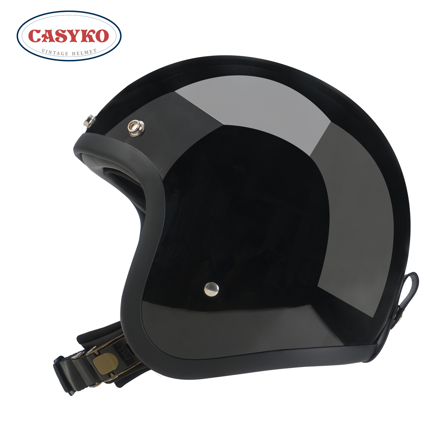 CASYKO摩托车复古头盔3/4盔冬季