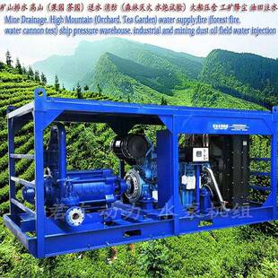300米高扬程卧式柴油机多级离心泵矿山排水泵油田管道增压注水泵