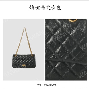 新款时尚百搭女士链条单肩斜挎手提包BV9209-黑色