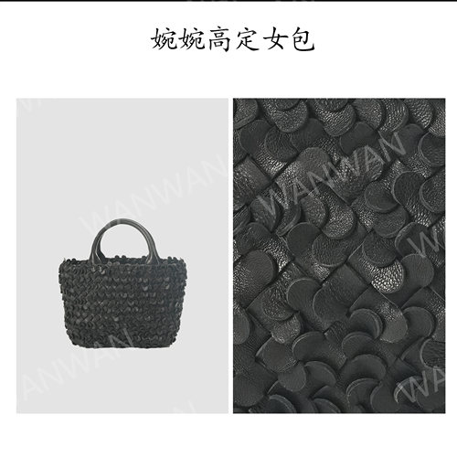 IEIS新款时尚百搭女士轻奢风单肩斜挎花瓣复古女包BV5565-黑色
