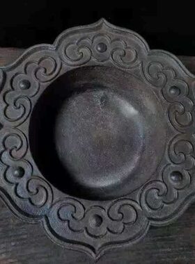 复古老铁炭火炉取暖炉实用收藏佳品影视道具仿古铁盆古玩收藏摆件