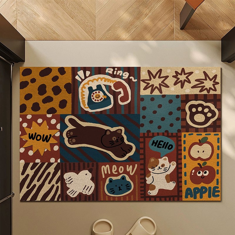 采购产品美国卡通地j板垫,入口门垫,钢丝圈,防滑,耐脏,除尘门垫,