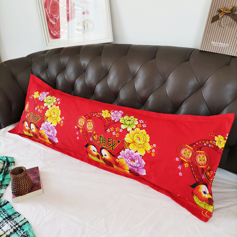 双人枕头加长一体夫妻枕头1s米1.2米1.5米1.8米长加厚面料网红长