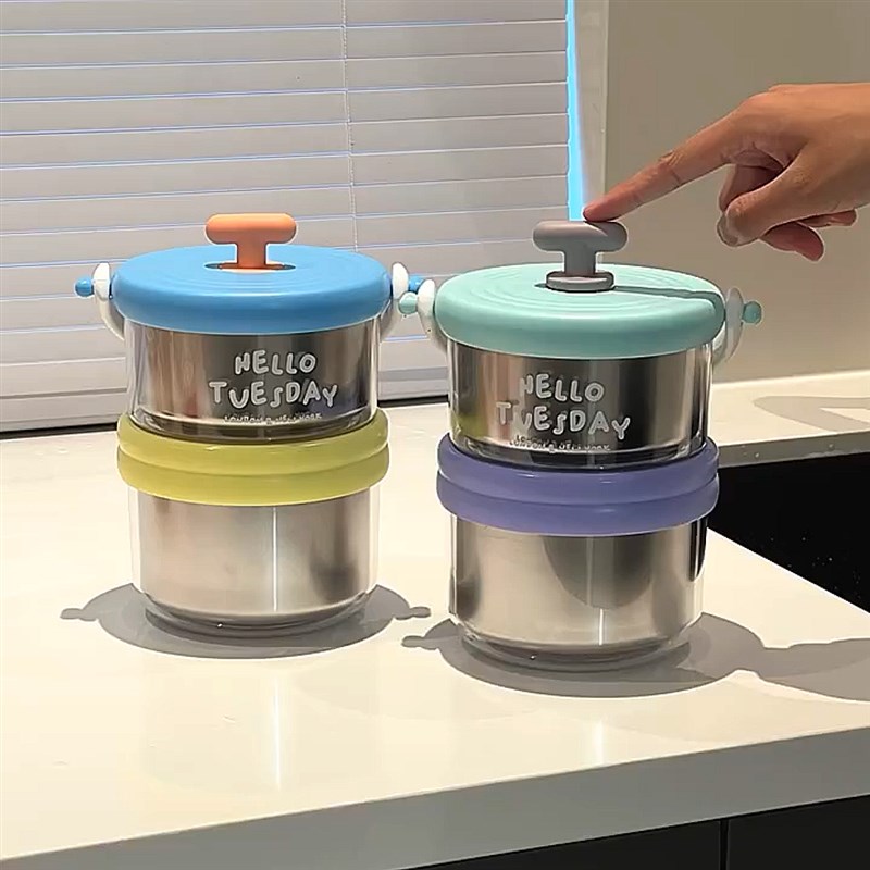 多巴胺保温饭盒上班族2q025新款304不锈钢学生多层分格午餐便当盒