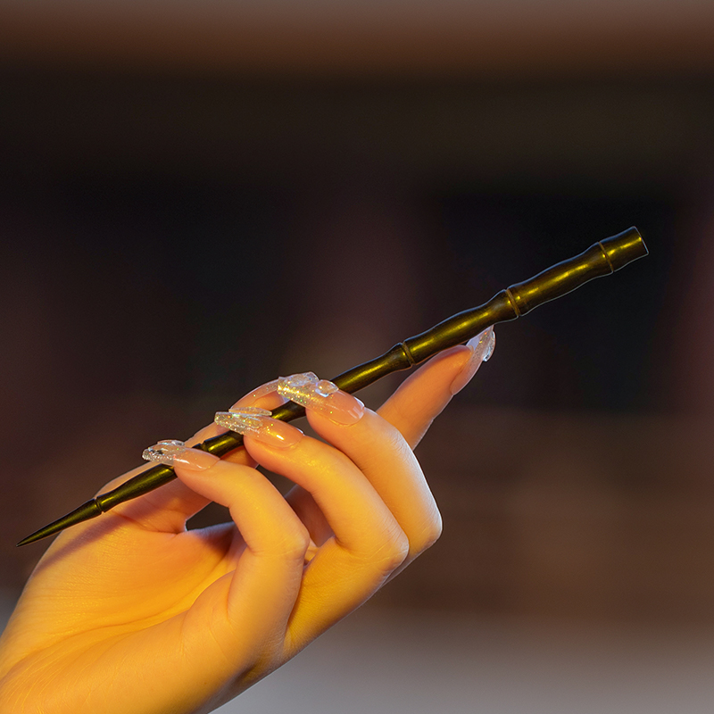 黑檀木筷子发簪女古风o高级感新中式国风发张发钗簪子简约现代盘