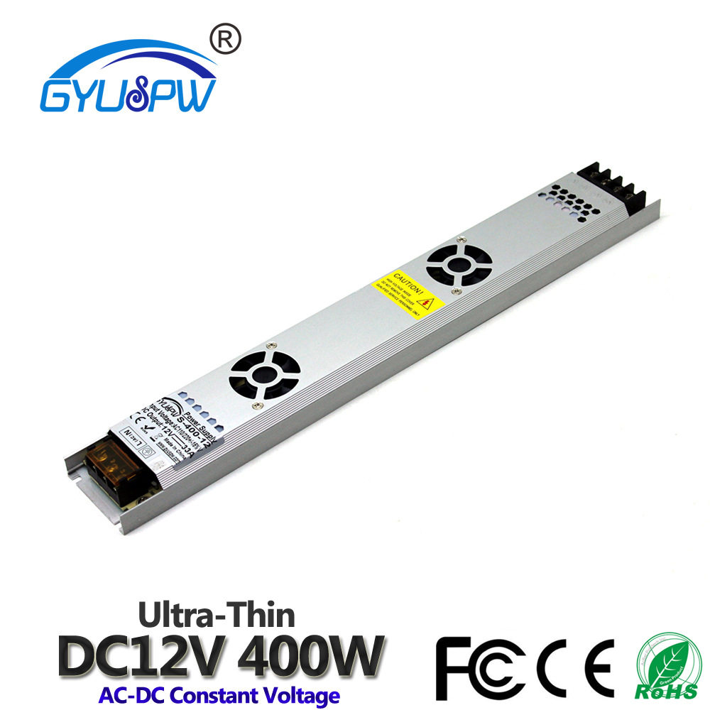 厂家直销12V33A400W超薄电源DC12V直流电源AC220V转12V灯箱电源