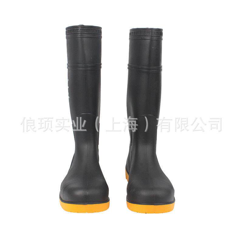 胶靴橡胶钢头钢底防砸防刺穿防滑牛筋底耐油耐酸碱加钢板雨靴