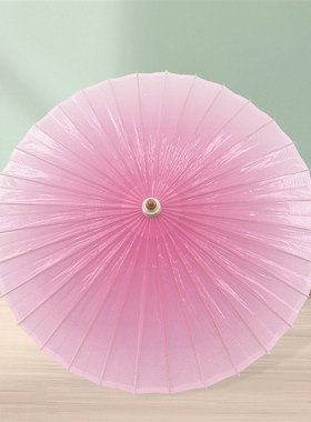 非物质文化遗产手工油纸伞,风雨w兼程,中国风古玩舞蹈道具,粉蓝色