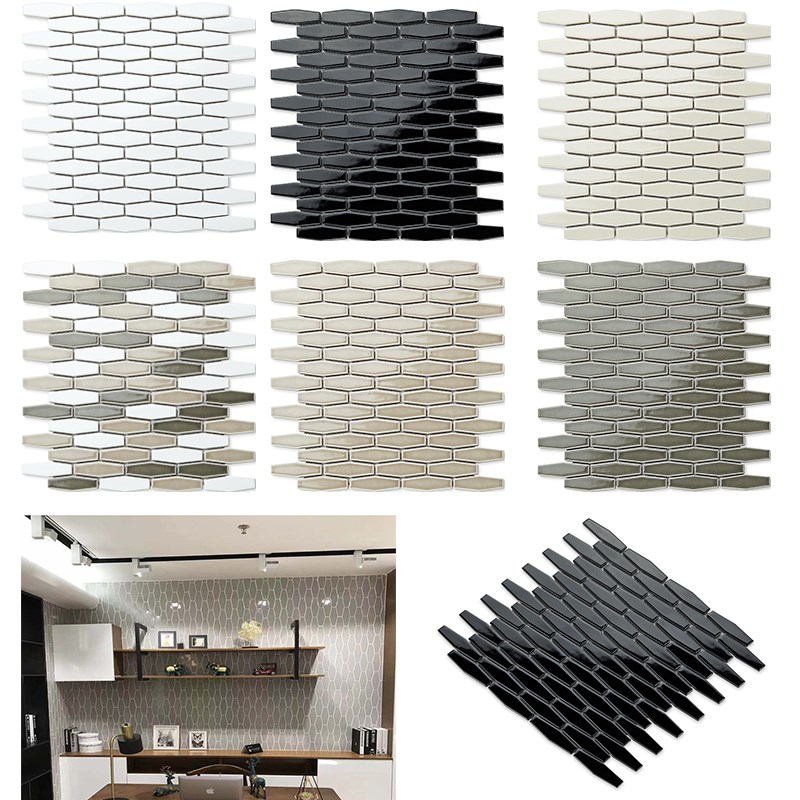 佳纷条形灯笼陶瓷马赛克个性立体新式厨房釉面瓷砖背W景墙卫文化