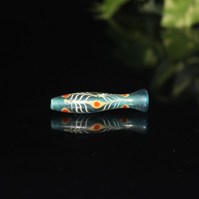 清晚期孤品古法老琉璃花瓶款蜻蜓眼桶珠管珠 老珠收藏 老琉璃