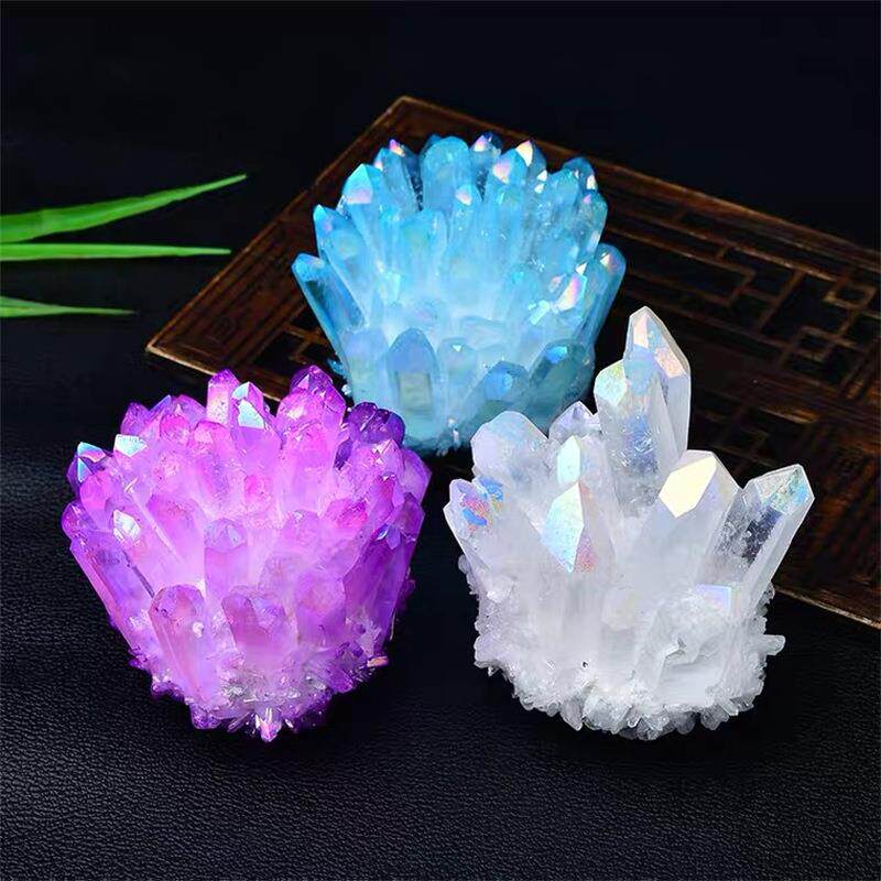 厂家黄水晶簇绿幽灵晶簇白水晶簇紫水晶簇摆件收藏工艺品装饰