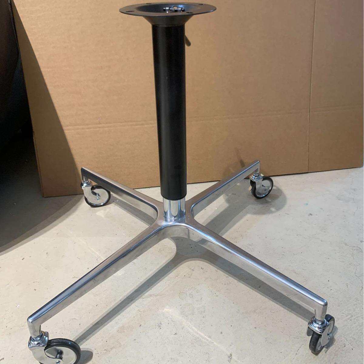 升降十字桌家用小户型可移动滑动洽谈桌子带轮的桌子展示架桌子腿