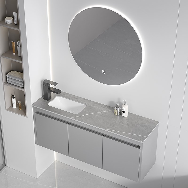 32宽极窄太空铝浴室柜小户型卫生间洗漱台面迷你T洗手盆储物角落