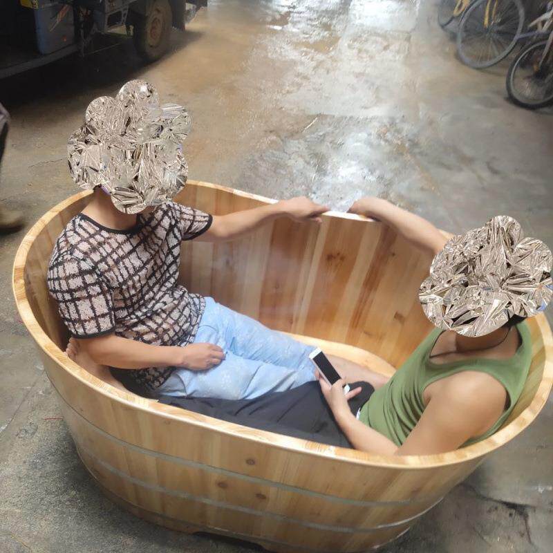 双人木桶专用肥胖桶浴桶加厚家用泡澡桶成人木盆浴缸洗澡桶情侣款
