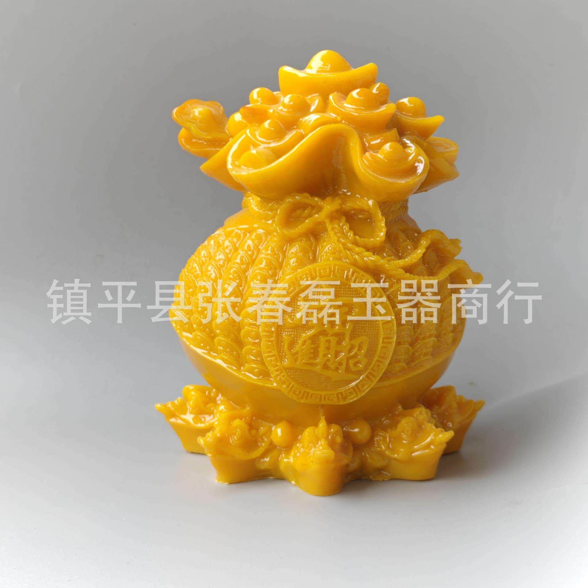 仿寿山石金蟾元宝盆家居办公摆件树脂金蟾如意金钱聚宝盆摆设