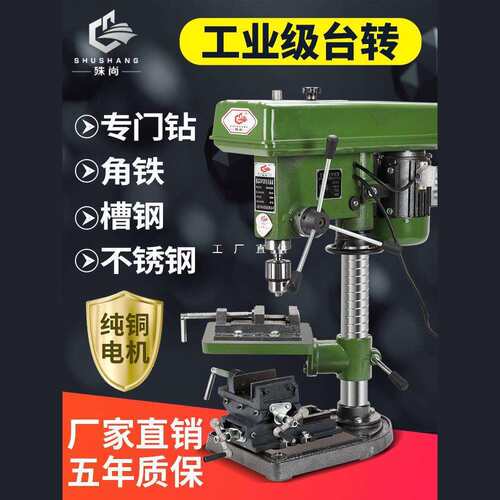 殊尚台钻工业级钻床家用16MM20MM小型多功能钻攻两用大功率重型铣