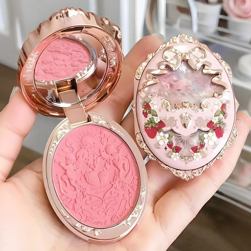 花知晓草莓洛可可系列浮雕腮红03古典芭蕾01天使香颂单色高光修容