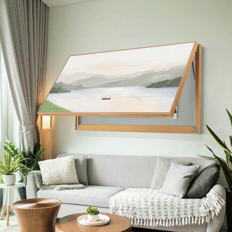 轻奢遮挡电表箱配电箱客厅大闸盒尺寸装饰画挂画电横版画长款北欧