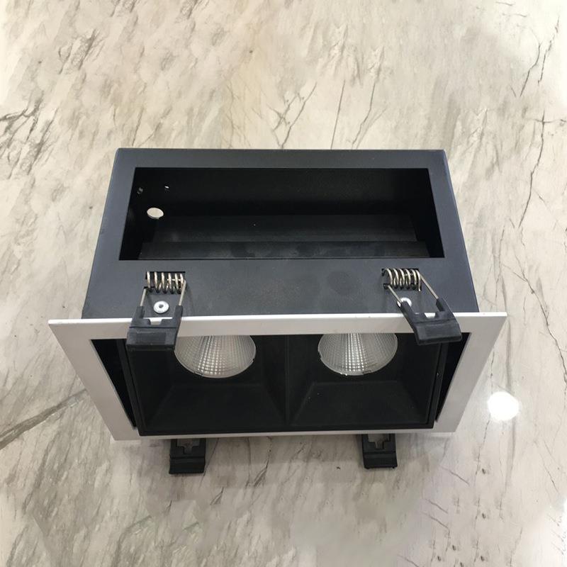 厂家直销LED双头斗胆灯,可调角度格栅灯10W20W 30W 质保三年