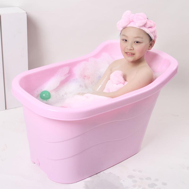 中大儿童浴桶家用塑料浴缸大号浴盆泡澡盆子婴儿超大泡澡桶洗澡盆