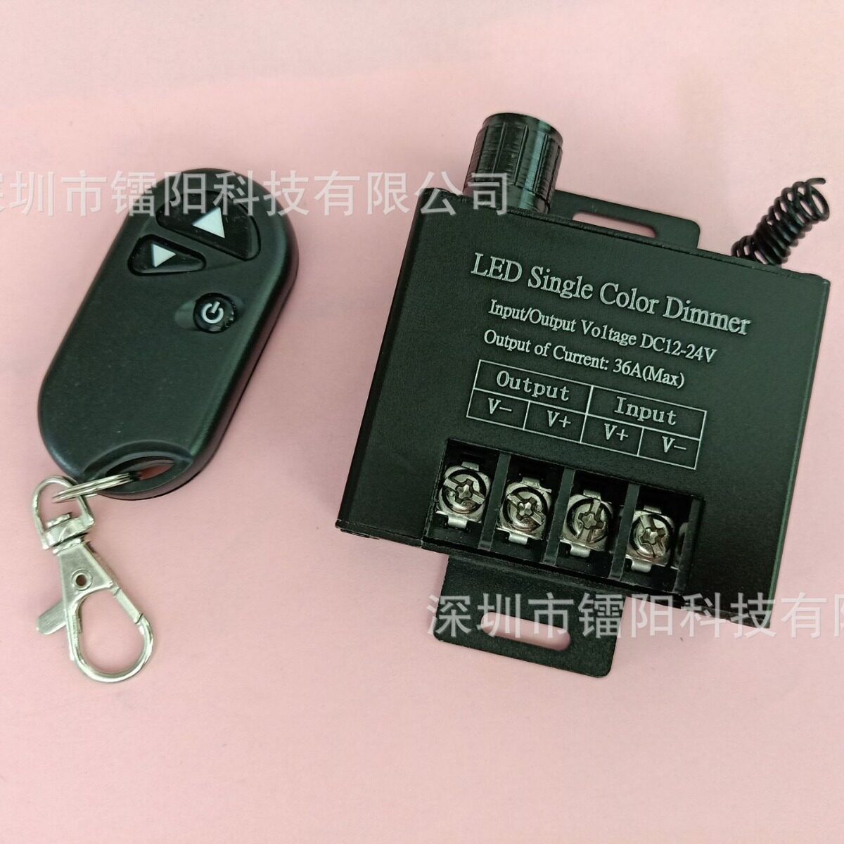led调光器手动旋钮调节器12V24V灯箱穿孔灯卤素灯无线调光控制器