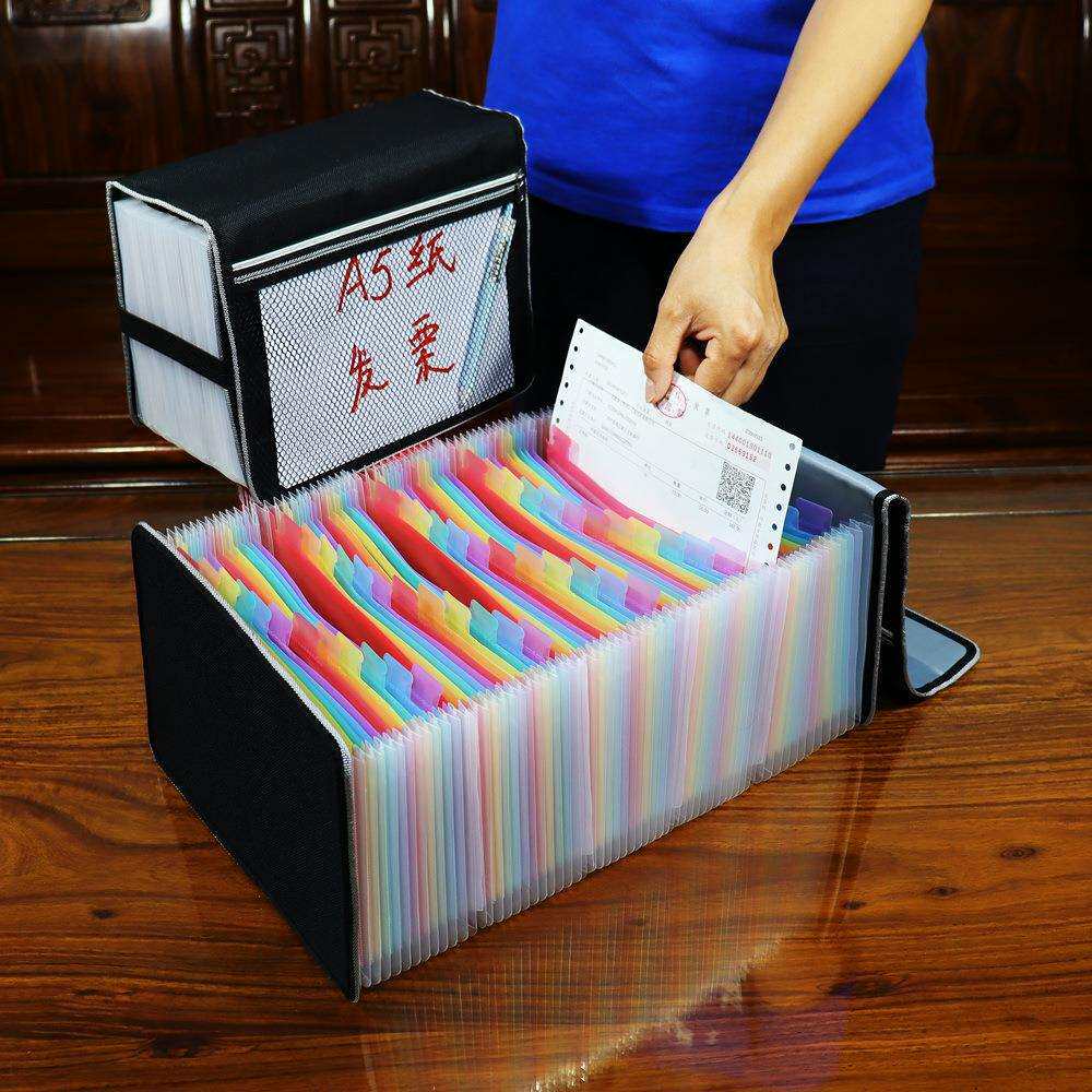 大容量a5多层风琴文件袋档案袋塑料透明学生资料收纳袋文具收纳袋