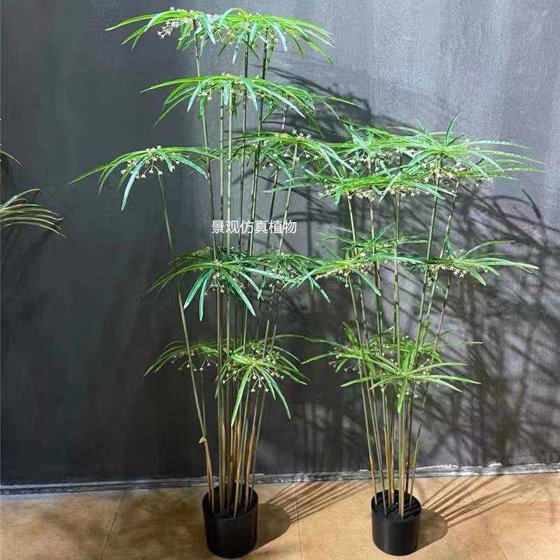 工厂店仿真植物盆栽风车草旱伞草水竹草小树造景客厅装饰摆设